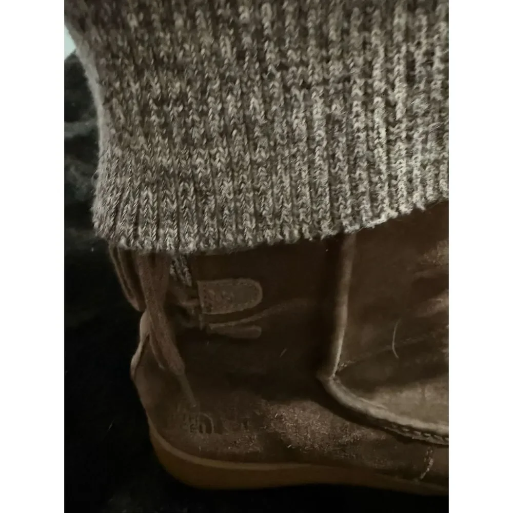 The North Face Boots Womens 6.5 Zip Lace Alana Mid Knit Foldover Winter Adult